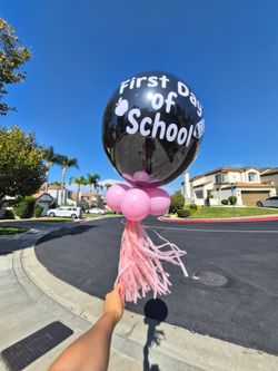 First day of school balloon stick