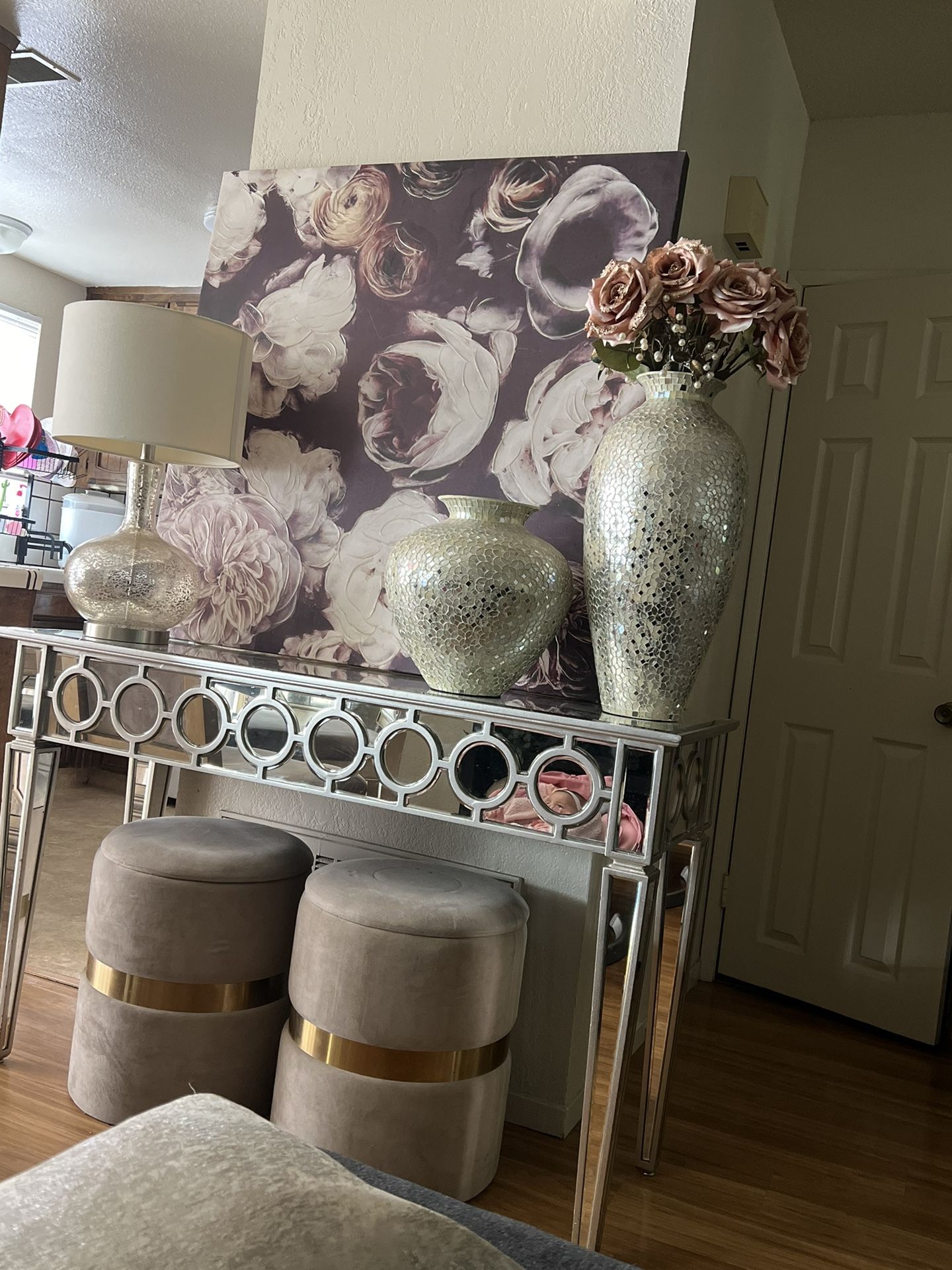 Z Gallerie Mirrored Console Table