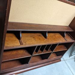 Computer Hutch/Desktop Bookshelf/Wooden Desk Storage Hutch