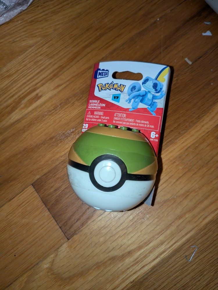 2022 Mega Construx Pokemon #HKT09 Poke Ball Series 17 Sobble Building Set MIP