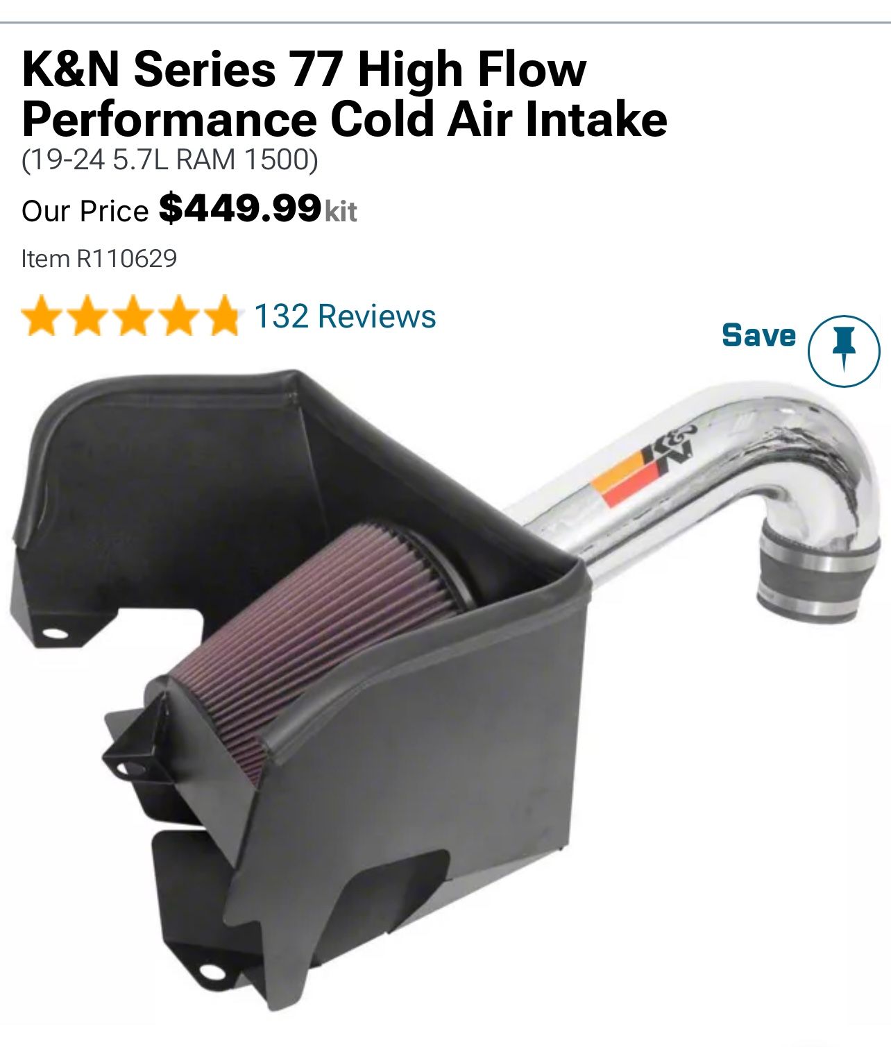 Dodge ram 1500 K&N Performance Intake