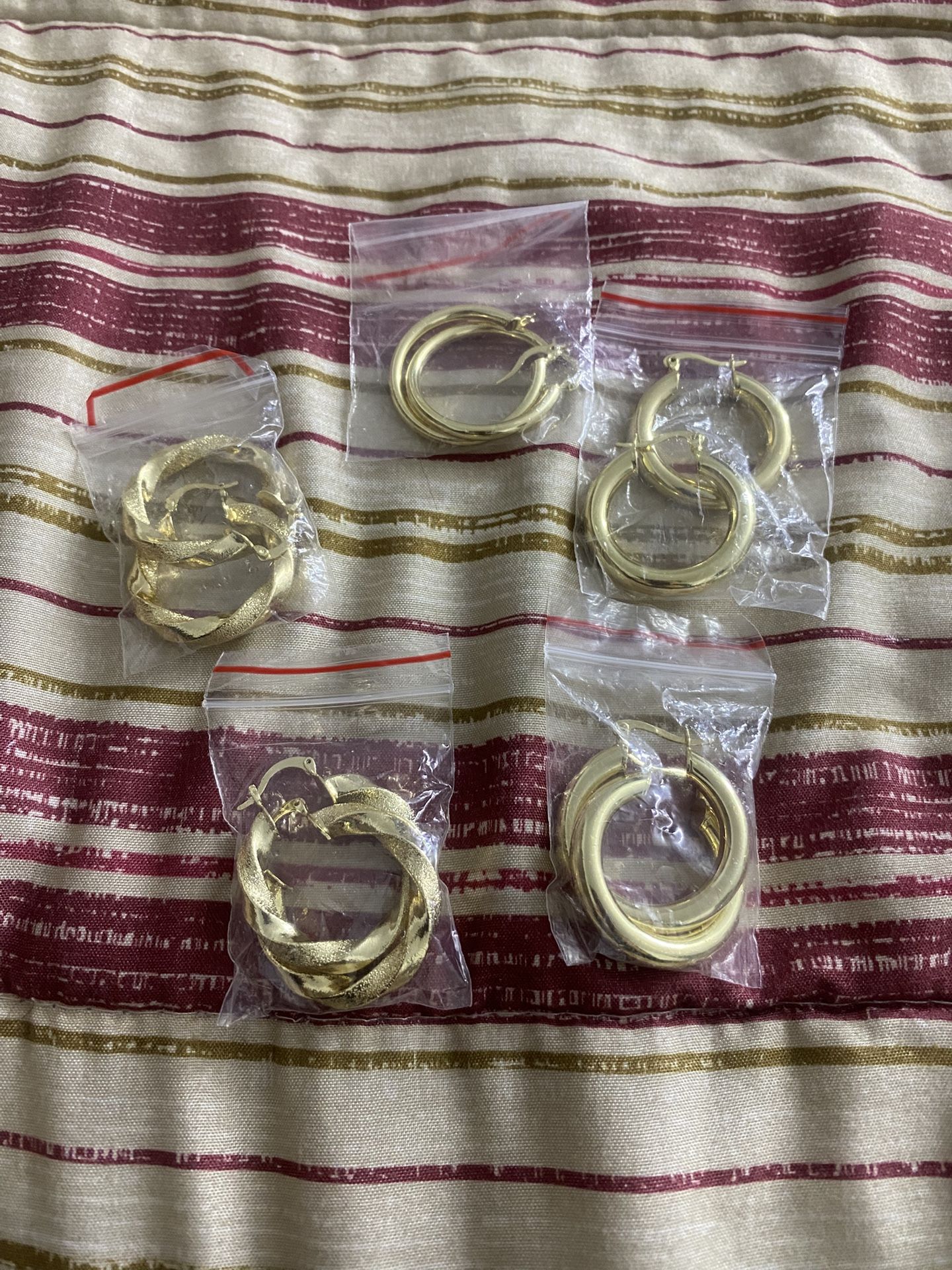 Gold plated 5 Pairs $100 For All Or $25 Each