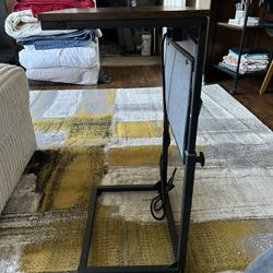 C Shaped End Table Charging Station