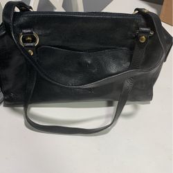 Valentina Black Leather Shoulder Bag