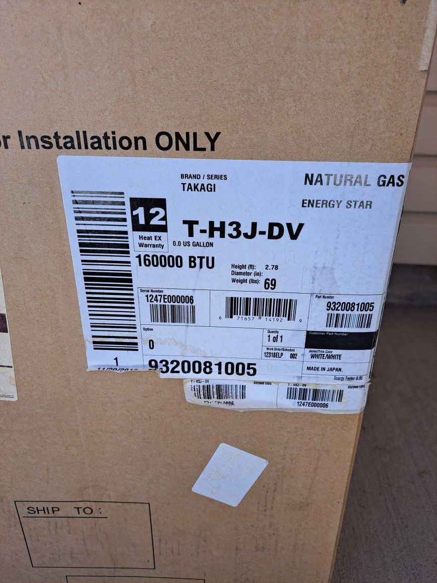 Gas Tankless Water Heater