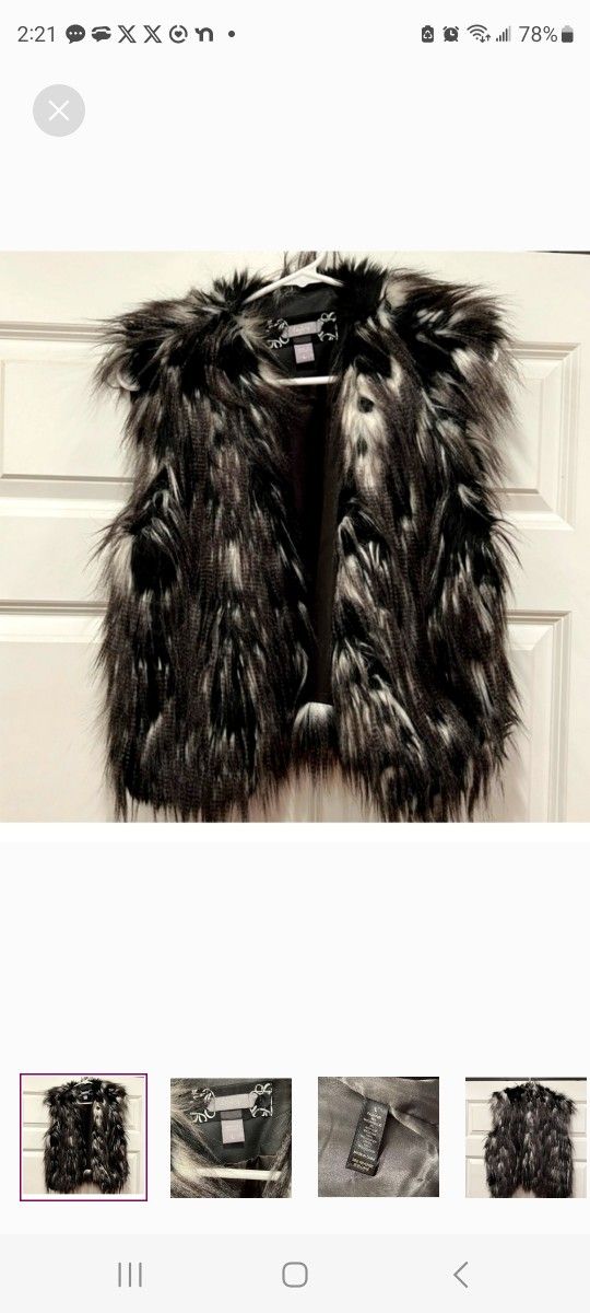 Faux Fur Vest (L)
