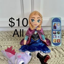 $10 Bundle of Disney Frozen 2 plushies, Anna Plush and Bruni