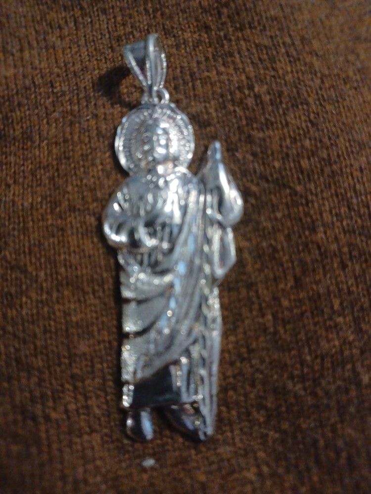 St. Judas Silver Pendant