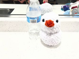 Handmade crochet duck