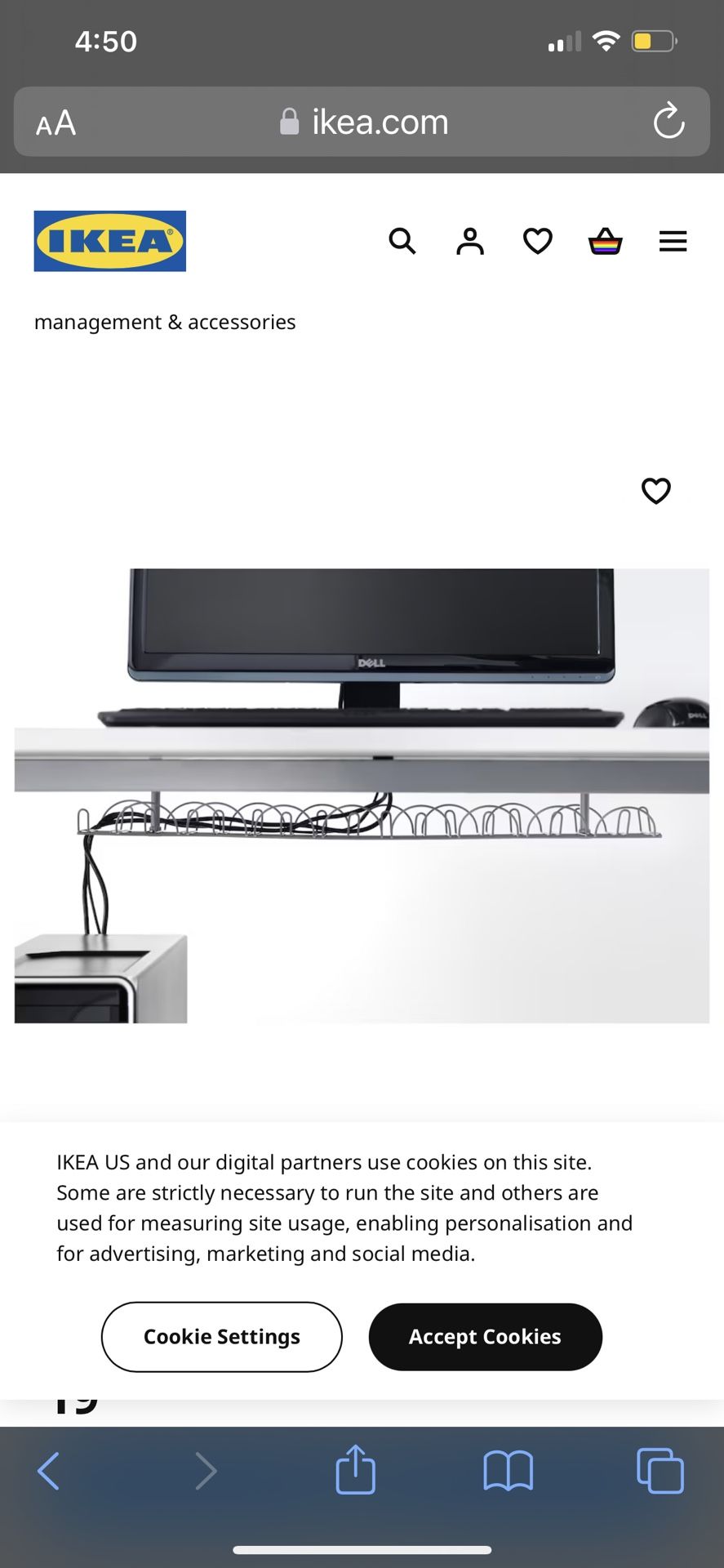 IKEA DESK CORD ORGANIZER 