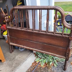 Antique Jenny Lind Spindle Bed- Head Board & Foot Board