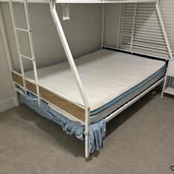 Twin over Full Bunk Bed With Trundle + Mattress Size Full