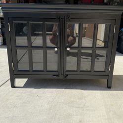 Wooden Cabinet With Glass Doors 
