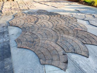 European fan cobble stone stamps