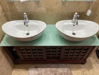 Bathroom  Vanity 34 Inches high By 57 Long