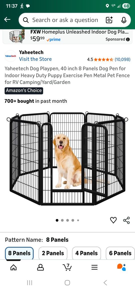 40inch 8 Panel Pet Playpen 