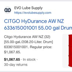 Citgo Hydurance AW 32  NZ (non-zinc) Hydraulic Oil