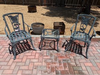 3 piece Rose Cast Aluminum Patio Set