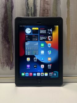 Apple iPad Air 2nd Gen Black A1566 128GB Tablet 9.7” iOS 15.8.8 w/ Case - $49