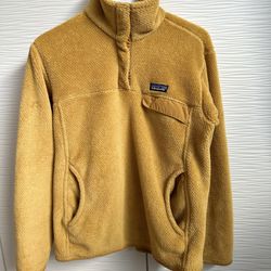 Women’s Patagonia Re-tool Mustard Yellow Sweater L Large