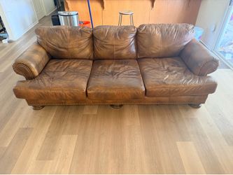 100% genuine Leather set of couches