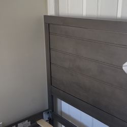 Gray Wood Twin Bed Frame 