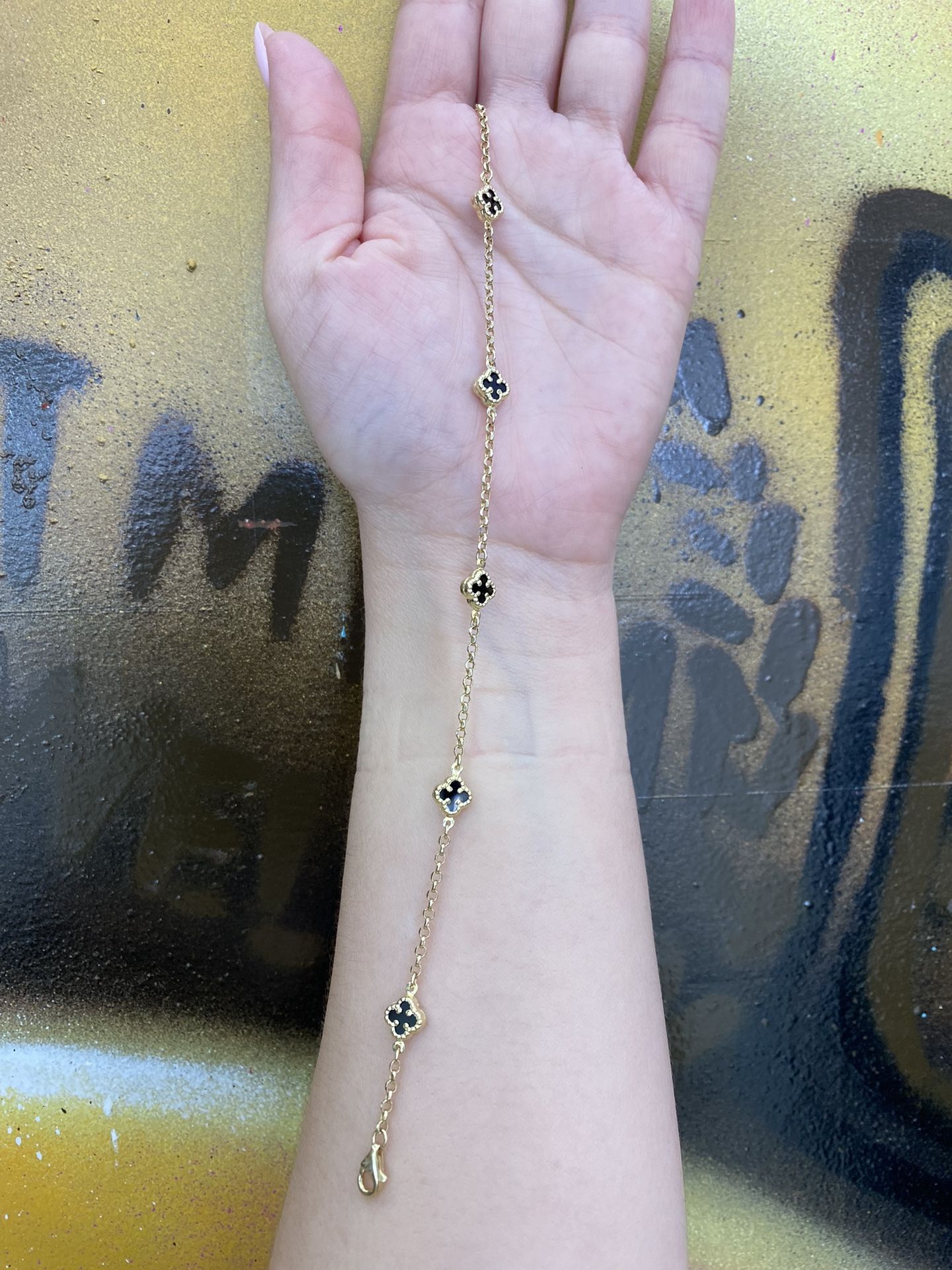 14k ANKLET FLOWET 