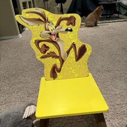 Wile E Coyote Toddler Wooden Chair 