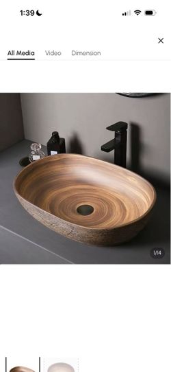 ❤️‍🔥 23" Ceramic Oval Bathroom Vessel Sink Retro Washbasin $ 80