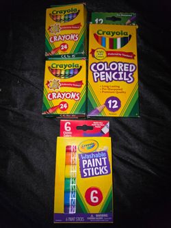 Crayola Art Supply Bundle – Crayons, Colored Pencils, Paint Sticks