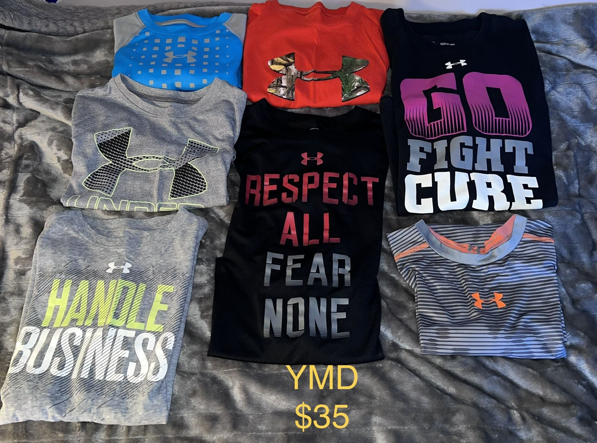 Boys Underarmour Shirts Sz YMD