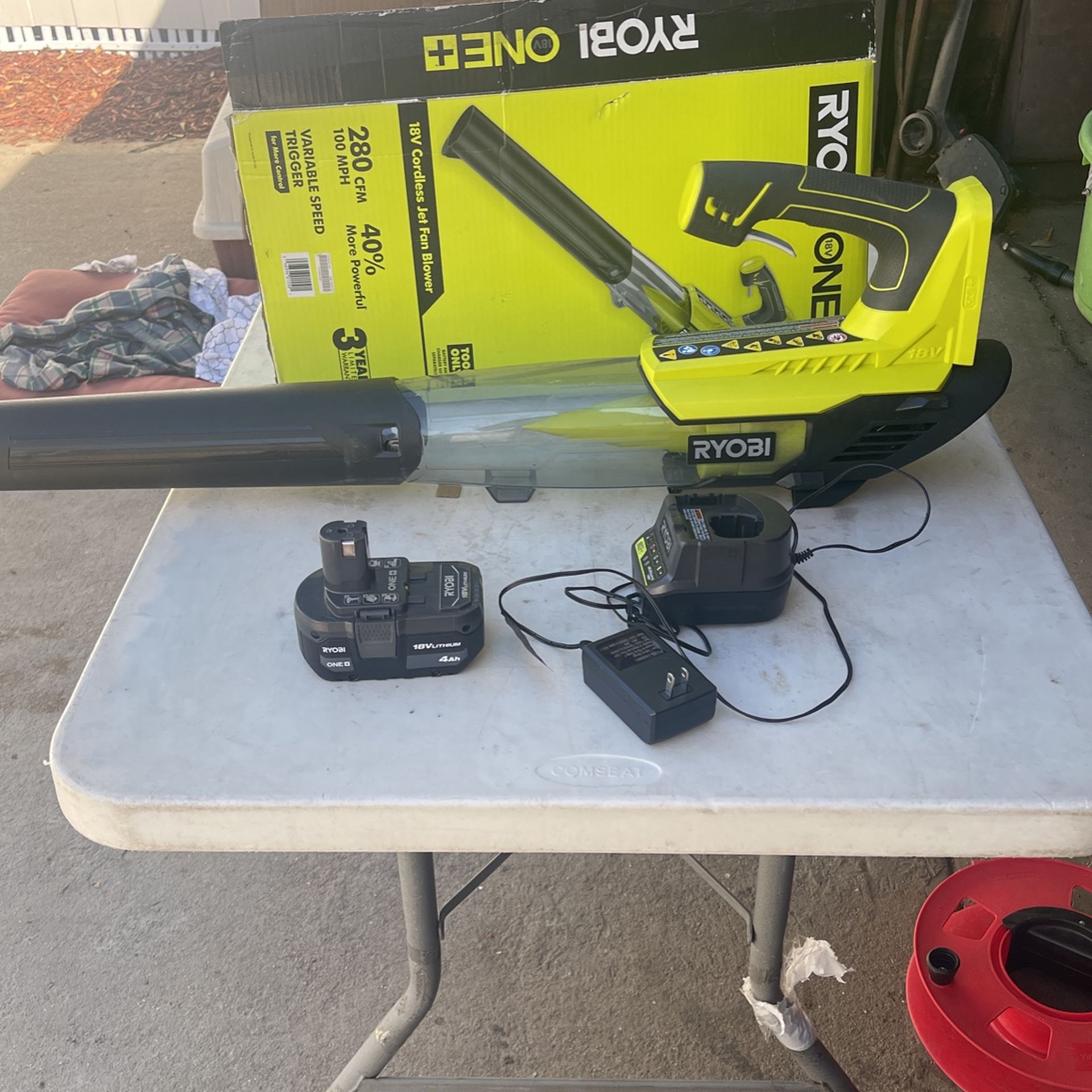 RYOBI 18V CORDLESS JET FAN BLOWER 