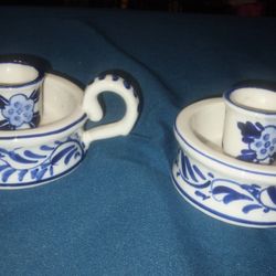 Delft Holland Candle Holders