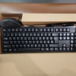 Generic Brand Keyboard And Wired Mouse