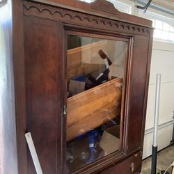 antique curio cabinet