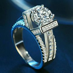 Size 6 and 7 White gold plated over Sterling silver