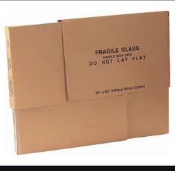 Moving Boxes Large Mirror Box 40"L x 3.5"W x 60"H (1-Pack), Cardboard Boxes Perfect for Moving, Storing, Packing & Shipping, Ideal for TV's, Picture F