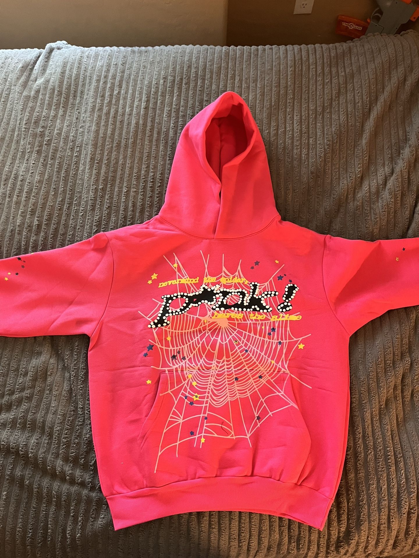 BRAND NEW* Sp5der Hoodie Pink