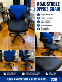 Adjustable Office Computer Chair with Memory Foam Cushion