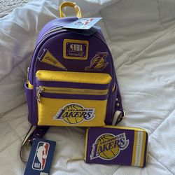 Brand new Lakers backpack and wallet set with tags