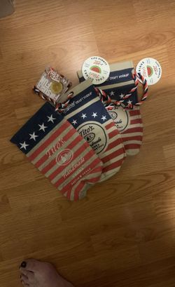(3) TITOS COLLECTIBLE BURLAP BOTTLE SLEEVES — American Flag  Themes - NEW W/TAGS