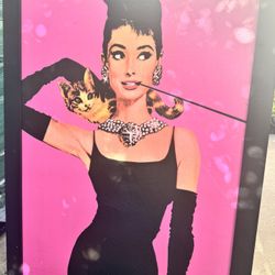 Vintage Audrey Hepburn Breakfast At Tiffany’s Print 40” X 28”