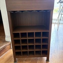 Wine Cabinet - (20) Bottles With Glass Rack & Drawer
