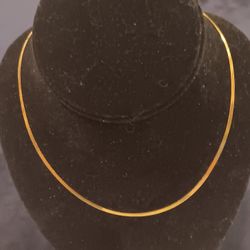Silver Necklace With 18k Gold Plating 