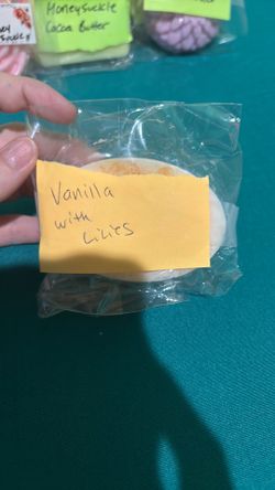 Vanilla cocoa, butter, soap, bars with lilies