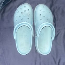 Light Blue Crocs M Size 12