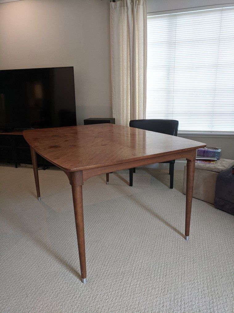 Mid Century Wood Dining Table & Chairs
