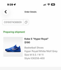 Kobe 5 shoes Hyper Royal Los Angeles Dodgers
