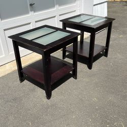 2 Matching Corner End Tables 