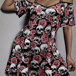 Skull & Roses Dress, New